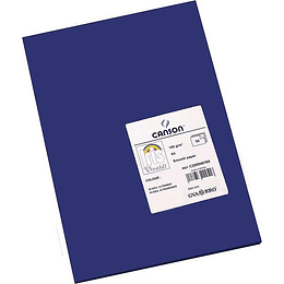 Canson Guarro Pack de 50 Cartulinas Iris A4 de 185g - 21x29.7cm - Color Azul Ultramar