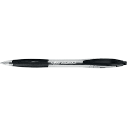 Bic Atlantis Classic Boligrafo Retractil - Punta de 1mm - Cuerpo Transparente con Grip - Color Negro