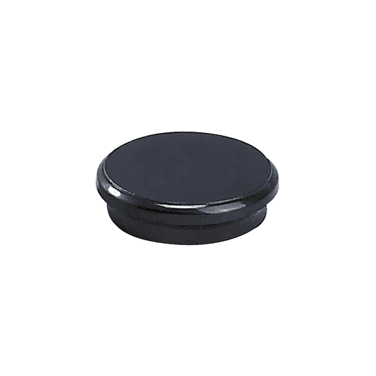 Dahle 95524 Pack de 10 Imanes para Pizarra Blanca - Diametro de 24mm - Color Negro