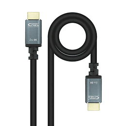 Nanocable Cable HDMI 2.1 IRIS 8K Macho a HDMI 2.1 IRIS 8K Macho 2m - Color Negro