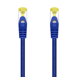 Aisens Cable de Red Latiguillo RJ45 LSZH Cat.7 600 MHz S/FTP PIMF AWG26 - 0.5M - Color Azul