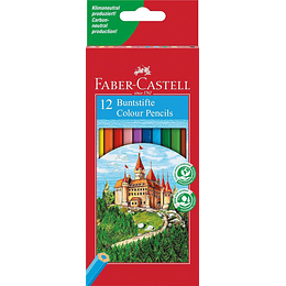 Faber-Castell Classic Colour Pack de 12 Lapices de Colores Hexagonales - Resistencia a la Rotura - Colores Surtidos