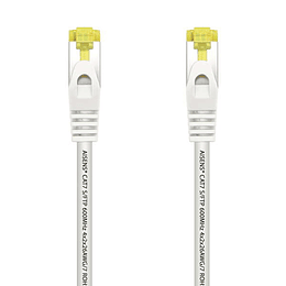 Aisens Cable de Red Latiguillo RJ45 LSZH Cat.7 600 MHz S/FTP PIMF AWG26 - 0.5M - Color Blanco