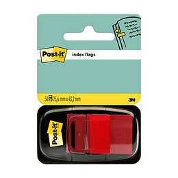 Post-it Index Dispensador con 50 Marcadores Reposicionables 25.4 x 43.2mm - Adherencia Firme - Para Marcar, Señalar o Destacar Informacion - 710008983