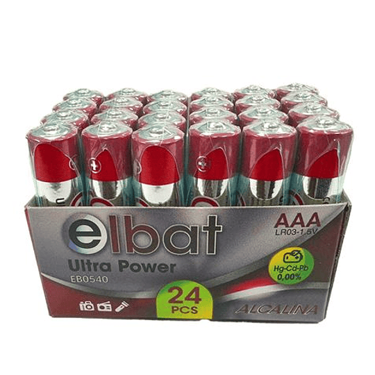 Elbat Pack 24 Pcs Pilas Alcalinas LR03/AAA - Color Varios