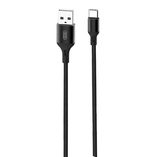 XO Cable USB-A Macho a Tipo C - Carga + Transmision de Datos Alta Velocidad - 2-4A - 1m - Color Negro