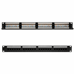 Nanocable Panel Parcheo 24P CAT.6 UTP 19"1U Dual