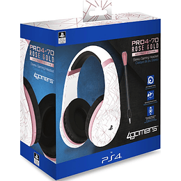 4GAMERS STEREO GAMING HEADSET PRO4-70 ROSE GOLD/WHITE (OFICIAL) (PS5)/