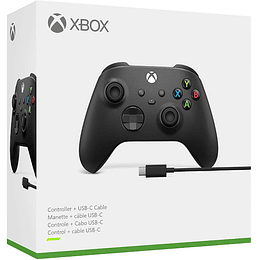 MICROSOFT WIRELESS CONTROLLER  BLACK + USB CABLE  (XBONE/PC)/