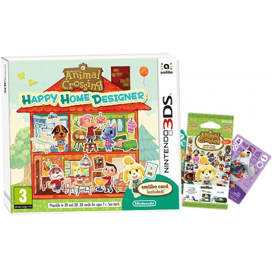 ANIMAL CROSSING: HAPPY HOME DESIGNER + 1 TARJETA AMiiBO/PEGI 3