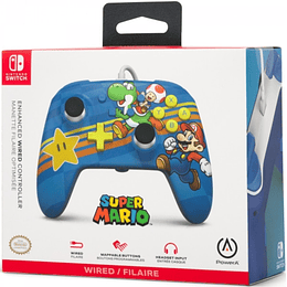 POWER A ENHANCED WIRED CONTROLLER SUPER MARIO MUSHROOM KINGDOM (SWITCH/OLED)/