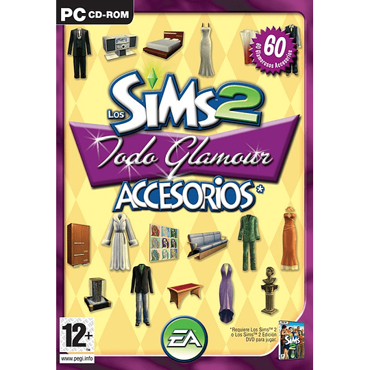 LOS SIMS 2 TODO GLAMOUR ACCESORIOS/PEGI 12