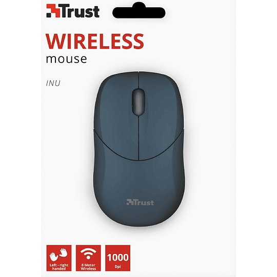 TRUST WIRELESS MOUSE  INU - BLUE (AZUL) (SENSOR OPTICO DE 1.000 PPP REALES)/