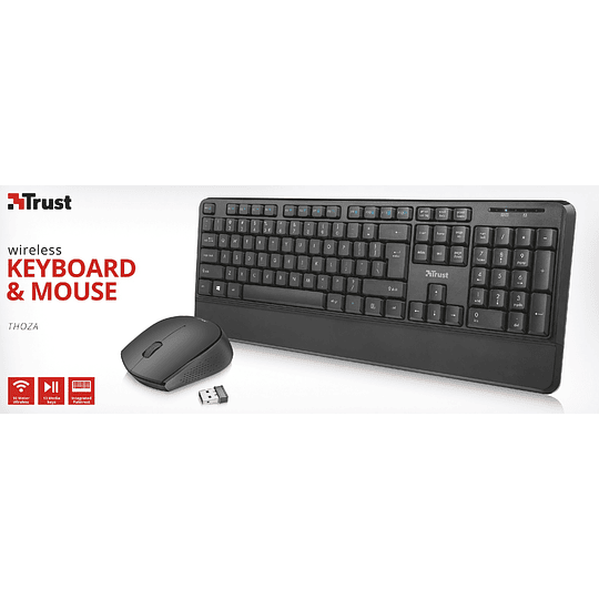 TRUST WIRELESS KEYBOARD & MOUSE THOZA/