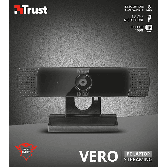 TRUST VERO FULL HD 1080P 8 MEGAPIXEL WEBCAMS GTX 1160 BLACK/