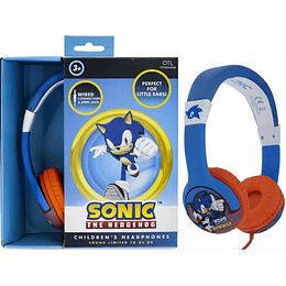 OTL WIRED HEADPHONES SONIC THE HEDGEHOG SPEED (PS4/XBOX/SWITCH/MOVIL/TABLET)/PEGI 3