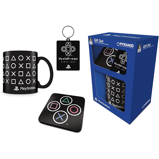 CAJA REGALO PLAYSTATION (INCLUYE: MUG/COASTER & KEYCHAIN)/