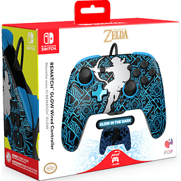 PDP REMATCH GLOW WIRED CONTROLLER ZELDA LINK/