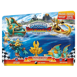 SKYLANDERS RACING PACK SEA DEEP DIVE GILL GRUNT & TROPHY & REEF RIPPER/