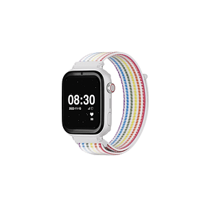 Savefamily Reloj Inteligente Infantil SaveWatch Plus con GPS y Llamada - IP67 - Boton SOS - Carcasa Blanca - Correa Tela Unicornio