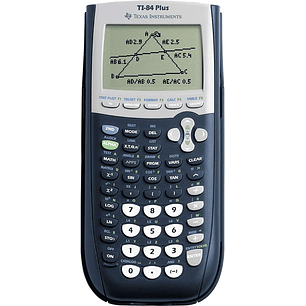 Texas-Instruments TI-84 Plus Calculadora Grafica - Pantalla 8 Lineas por 16 Caracteres - Soporta Programacion - 12 Aplicaciones Incluidas - Color Negr