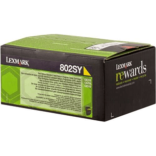 Lexmark CX310/CX410/CX510 Amarillo Cartucho de Toner Original - 80C2SY0/80C2SYE/802SY