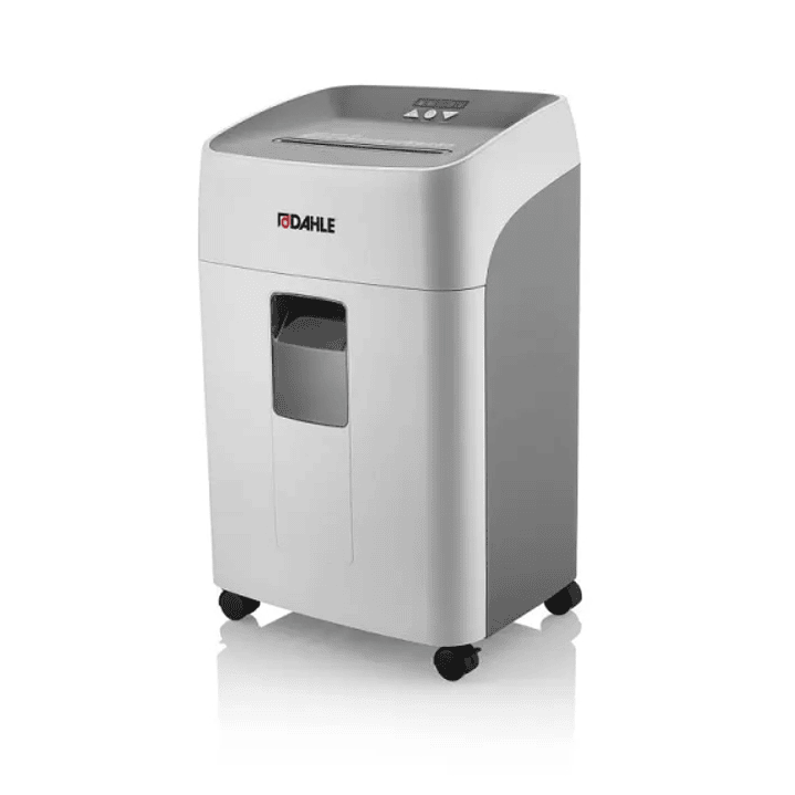 Dahle Deskside 404P Destructora de Papel Manual Corte en Particulas P-4 - Destruye hasta 21 Hojas - Capacidad de la Papelera 40L - Ruedas Giratorias - 1
