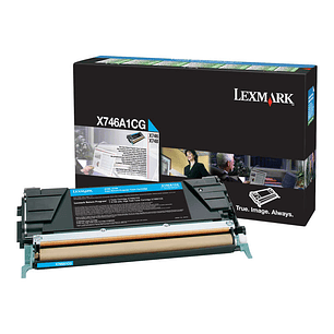 Lexmark X746/X748 Cyan Cartucho de Toner Original - X746A1CG
