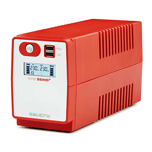 Salicru SPS 650 SOHO+ Sistema de Alimentacion Ininterrumpida - SAI/UPS - 650 VA - Line-interactive - Doble Cargador USB - Color Rojo