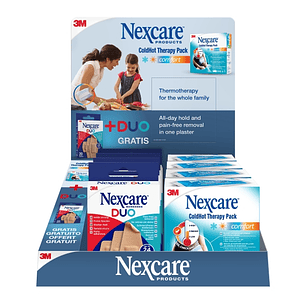 Nexcare Coldhot Therapy Expositor de 12 Unidades de Termoterapia + Apositos - Colores Surtidos