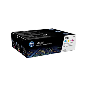 HP CE321A/CE322A/CE323A Pack de 3 Cartuchos de Toner Originales - 128A