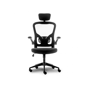 Urban Factory Ergo Silla de Oficina Ergonomica - Soportes Lumbar y Cervical Ajustables - Respaldo de Malla - Ajustable - Color Negro