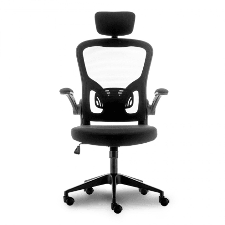 Urban Factory Ergo Silla de Oficina Ergonomica - Soportes Lumbar y Cervical Ajustables - Respaldo de Malla - Ajustable - Color Negro 1
