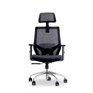 Urban Factory Ergo Silla de Oficina Ergonomica - Soportes Lumbar y Cervical Ajustables - Respaldo de Malla - Ajustable - Color Negro