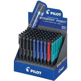 Pilot Synergy Point Expositor de 60 Boligrafos de Gel Retractiles - Punta Fina 0.5mm - Trazo 0.25mm - Recargable - Colores Surtidos