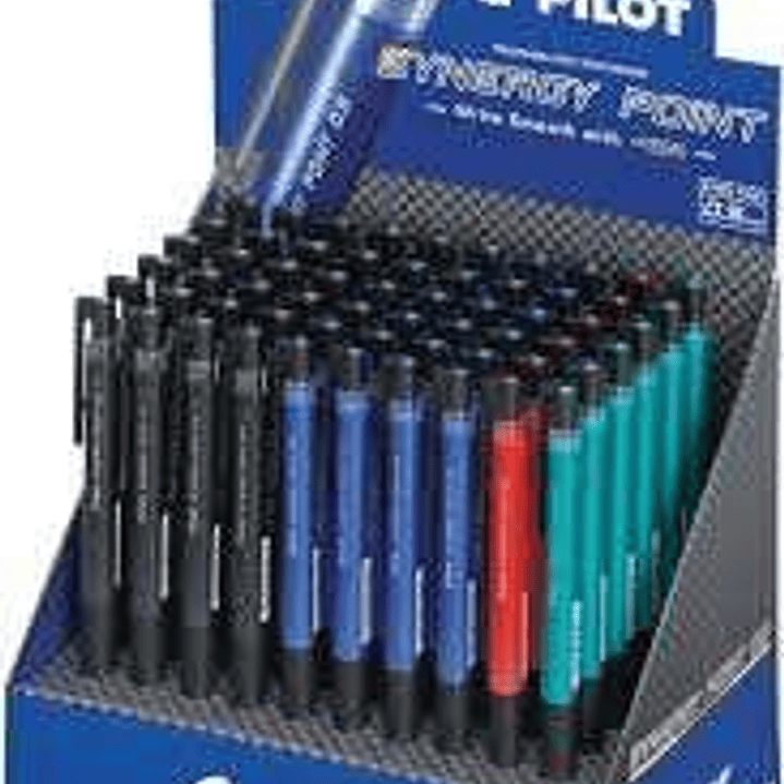 Pilot Synergy Point Expositor de 60 Boligrafos de Gel Retractiles - Punta Fina 0.5mm - Trazo 0.25mm - Recargable - Colores Surtidos 1