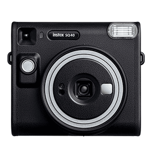 Fujifilm Instax Square SQ40 Camara Instantanea - Tamaño de Imagen 62×62mm  - Espejo para Selfies - Exposicion Automatica - Color Negro