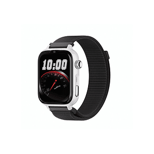 Savefamily Reloj Inteligente Infantil SaveWatch Plus 2 - Pantalla Amoled - Carcasa Blanca - Correa Tela Negra