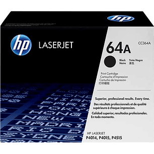HP CC364A Negro Cartucho de Toner Original - 64A