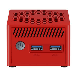 Leotec MiniPc N100 Mini Ordenador Intel Alder Lake N100 a 3.8Ghz - 8GB - 128GB SSD - RJ-45, USB-3.0, HDMI, VGA, DisplayPort - Color Rojo
