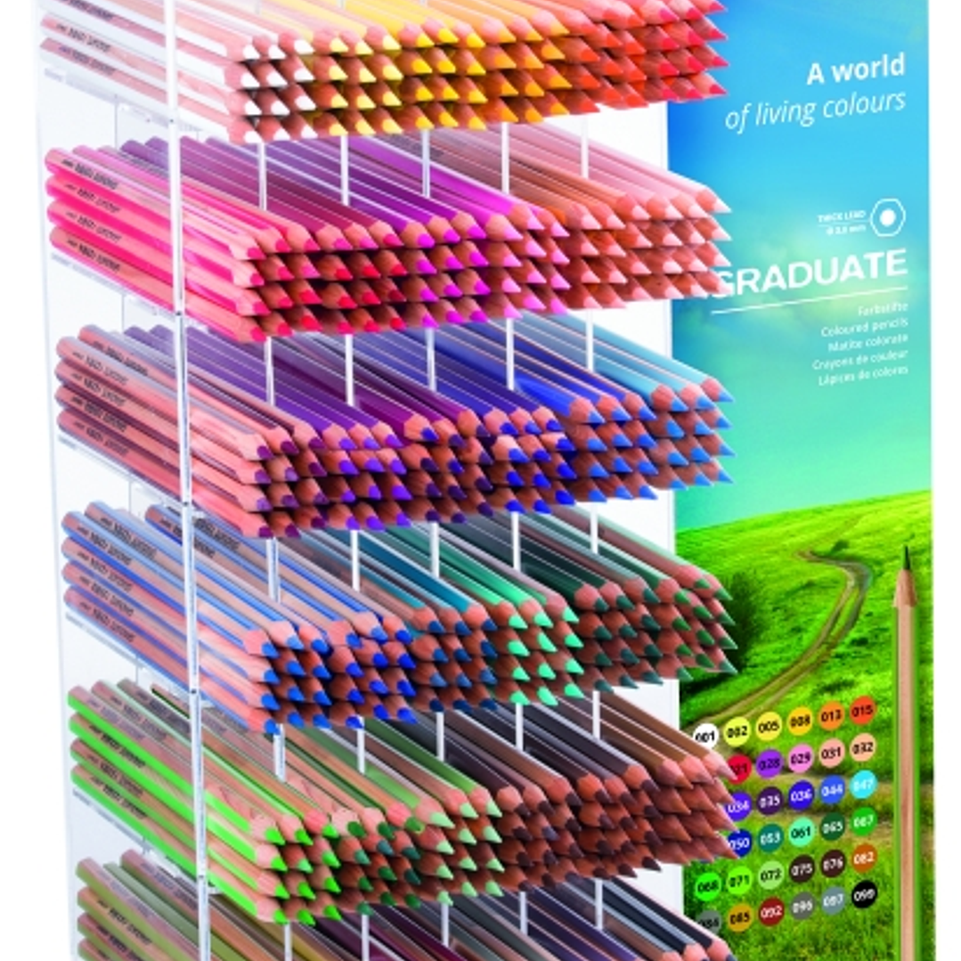 Lyra Graduate Expositor con 432 Lapices de Colores - Hexagonal - Color Negro 1