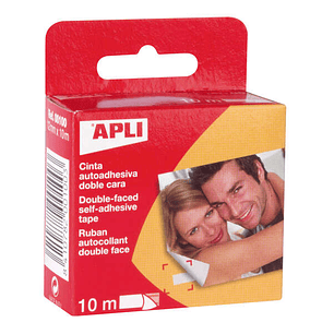 Apli Dispensador Doble Cara 12x10 - Facil Extraccion - Resistente y Duradero - Adhesion Instantanea - para Reparaciones y Trabajos Manuales - Color Tr