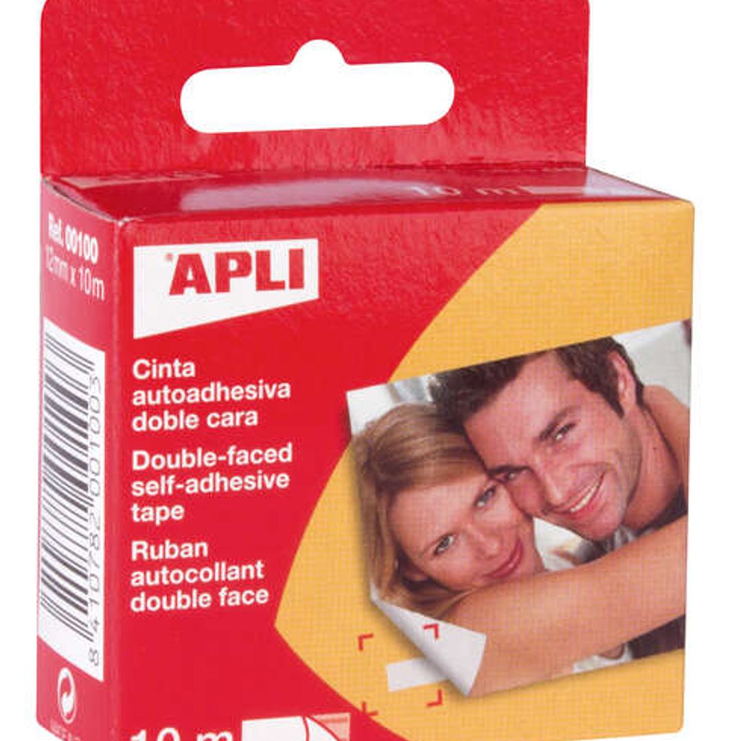 Apli Dispensador Doble Cara 12x10 - Facil Extraccion - Resistente y Duradero - Adhesion Instantanea - para Reparaciones y Trabajos Manuales - Color Tr 1