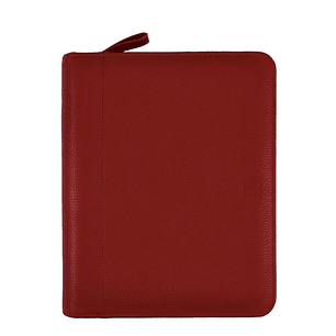 Finocam Open Piel Andrea Agenda Organizador - Cierre de Cremallera - Formato 1000 - 224x45x270mm - 1 Dia por Pagina - Color Burdeos