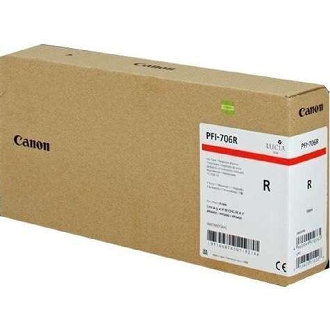 Canon PFI706 Rojo Cartucho de Tinta Original - 6687B001 1