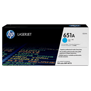 HP CE341A Cyan Cartucho de Toner Original - 651A