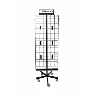 Finocam Expositor Vacio de Pie Metalico para Calendarios - 5 ruedas - Giratorio - Color Surtidos
