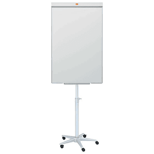 Nobo Pizarra Conferencia Movil - Acero Lacado Impression PRO - Base Movil con Altura Regulable - Limpieza Facil - Borrado en Seco - Color Blanco
