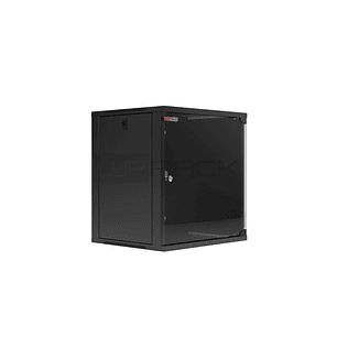 WP RWA-09606-B Armario Mural 9U - Puerta de Cristal - Cerradura de Seguridad - 540x600x445mm - Color Negro