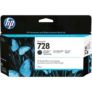 HP 728 Negro Mate Cartucho de Tinta Original - 3WX25A